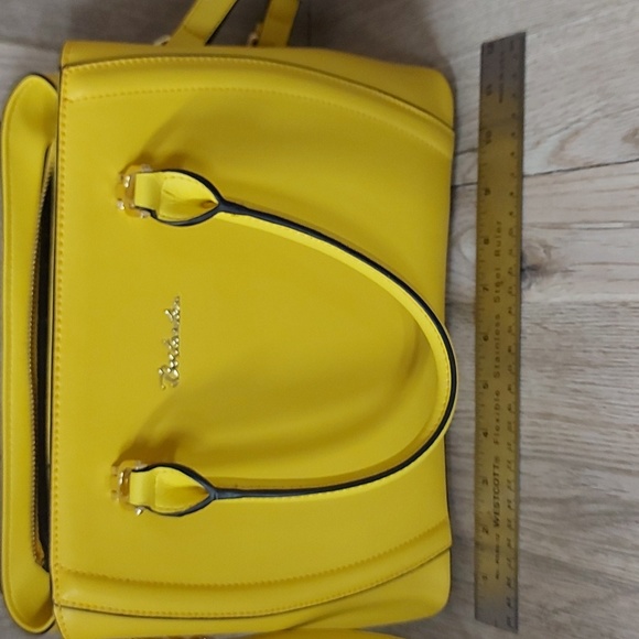 NWOT BOSTANTEN Yellow Handbag/ Purse/Crossbody - Picture 5 of 8